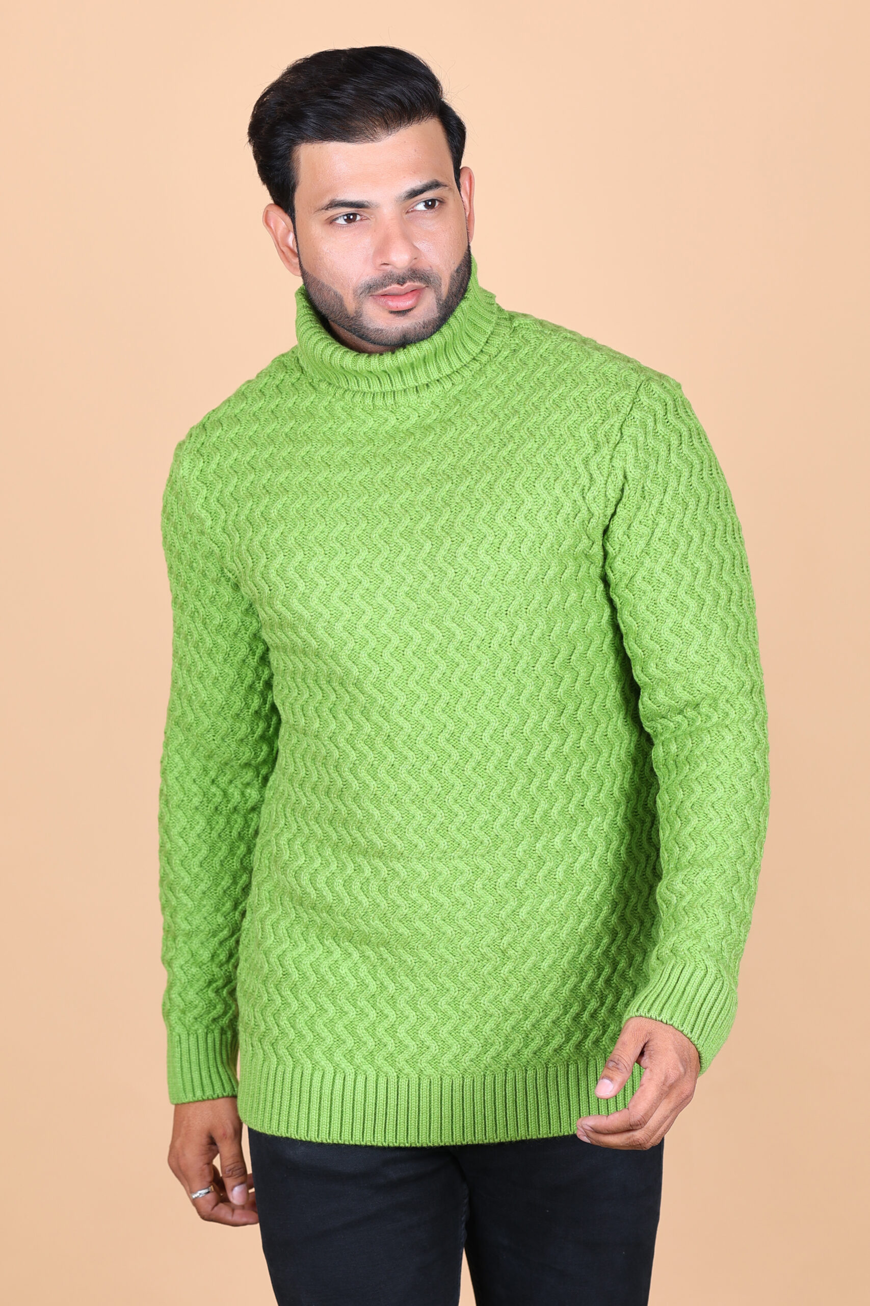 NEON RIPPLE KNIT SWEATER