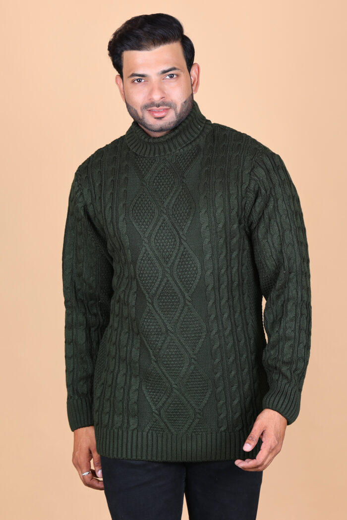 EMERALD DIAMOND CABLE TURTLENECK