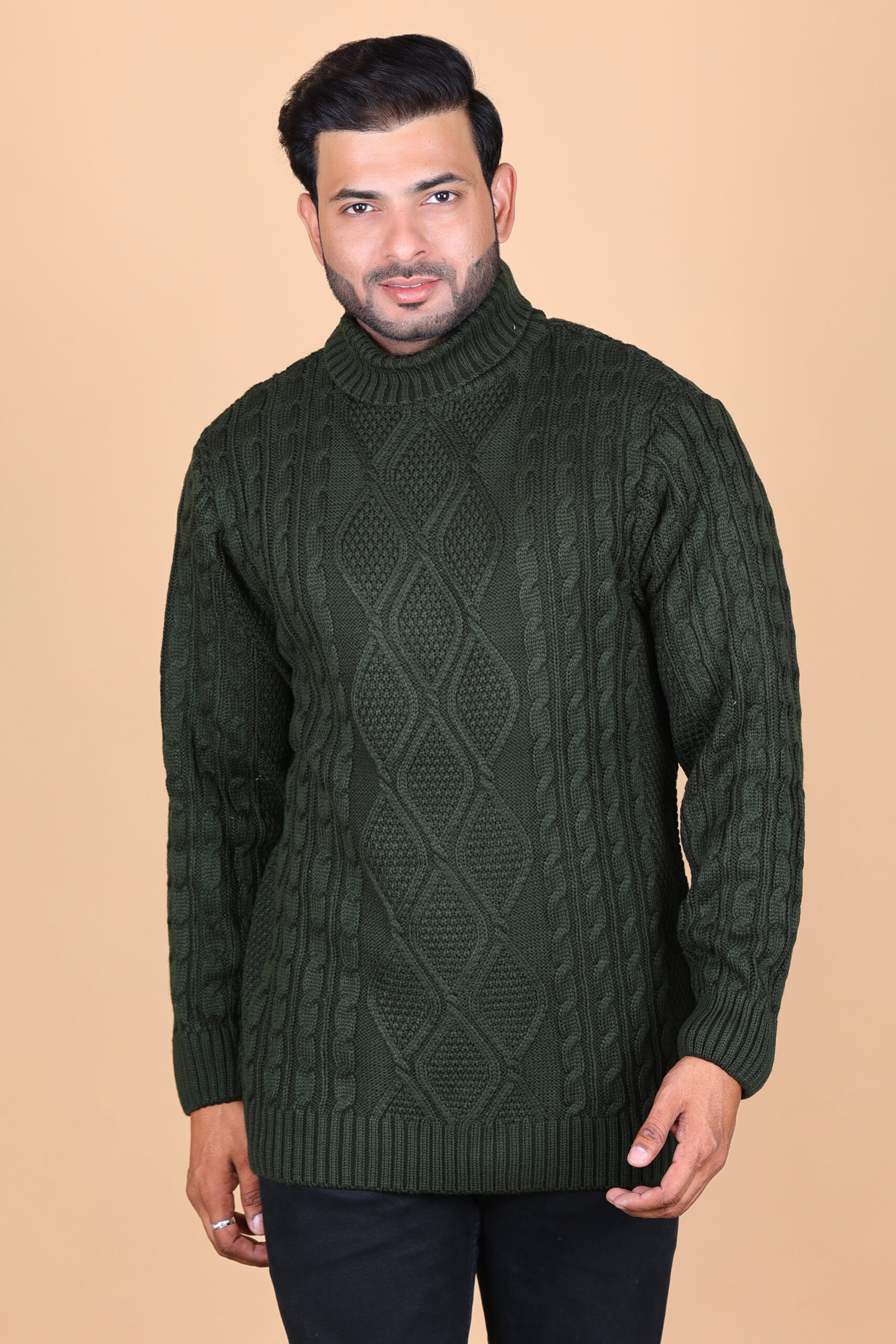 EMERALD DIAMOND CABLE TURTLENECK