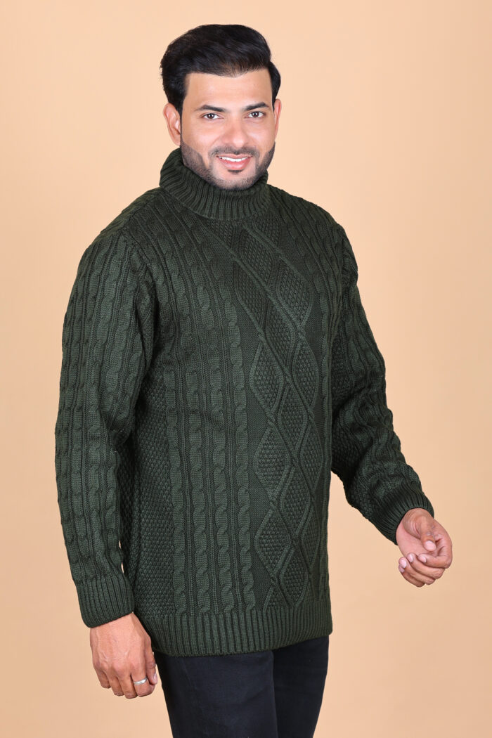 EMERALD DIAMOND CABLE TURTLENECK - Image 2