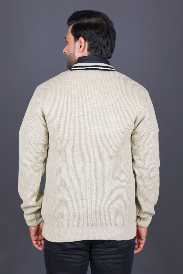 CABLE KNIITED PULLOVER V- NECK - Image 2