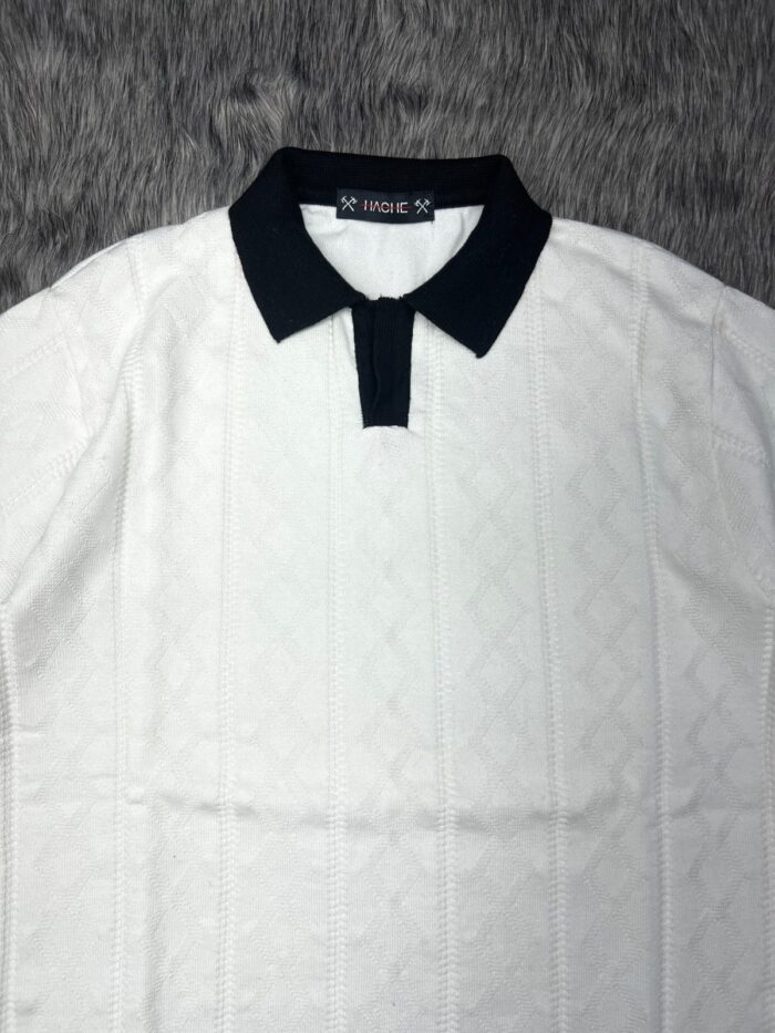 Arctic Grid Polo T shirt - Image 7