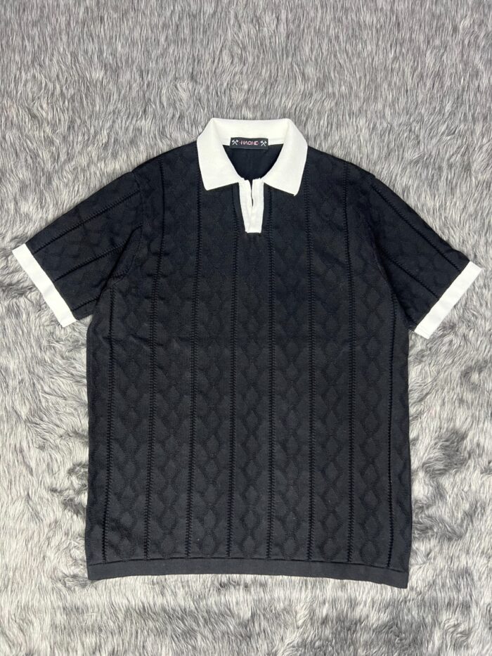 Arctic Grid Polo T shirt - Image 4